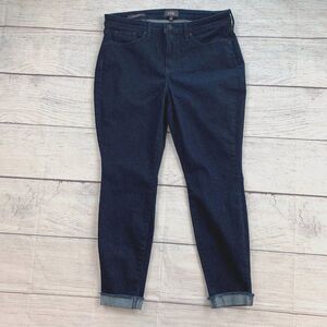 NYDJ Jeans sz 10 Petite Ami Skinny Dark Wash Inseam 24.5" Cuffed Hem